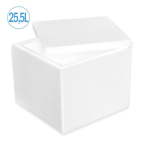 Thermobox Styrofoam box 25,5 liter cooler box shipping container (5 per box)